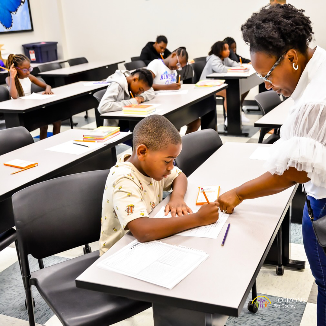 Low-income Horizons students learning in the classroom
